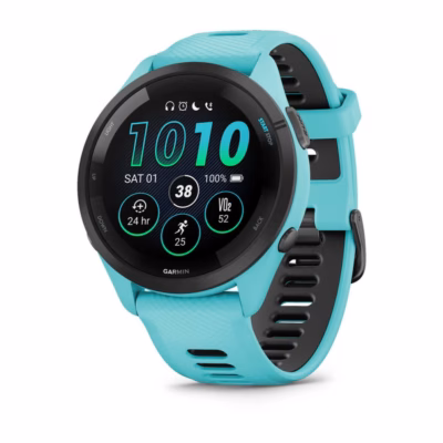 Nutikell Garmin Forerunner 265, 46 mm, 1,3" AMOLED puuteekraan, Wi‑Fi ja GPS, must-sinine