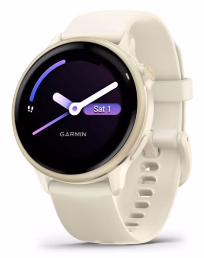 Nutikell Garmin vívoactive 6, 1,2" AMOLED puuteekraan, 42 mm, 390 × 390, valge