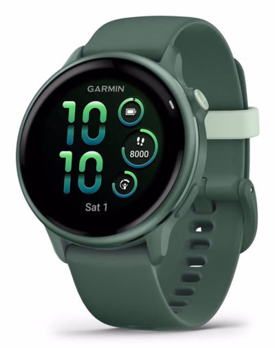 Garmin vívoactive 6 nutikell, 1,2" AMOLED puuteekraan, 42 mm, GPS ja Wi‑Fi, roheline