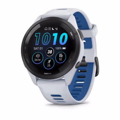 Nutikell Garmin Forerunner 265, 1,3" AMOLED puuteekraan, 46 mm, Wi‑Fi, GPS, must/valge