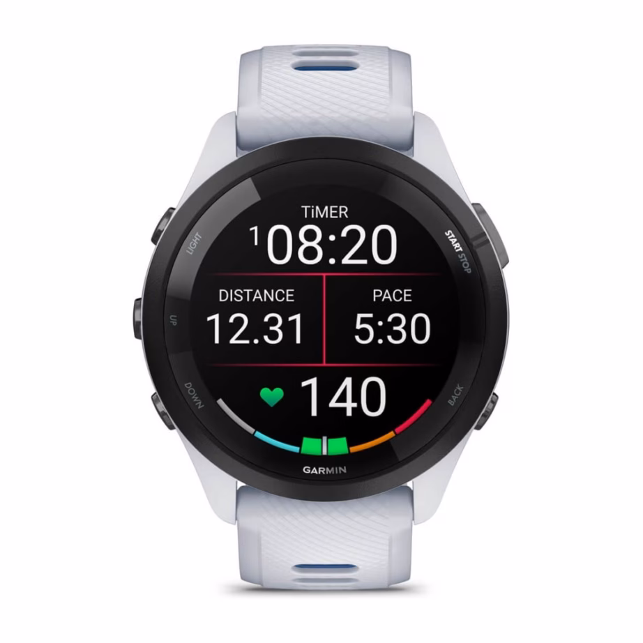 Nutikell Garmin Forerunner 265, 1,3″ AMOLED puuteekraan, 46 mm, Wi‑Fi, GPS, must/valge - 2