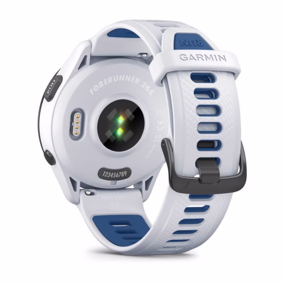 Nutikell Garmin Forerunner 265, 1,3″ AMOLED puuteekraan, 46 mm, Wi‑Fi, GPS, must/valge - 7