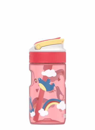 Joogipudel Kambukka Lagoon Love Birds, 400 ml, roosa, kõrrega