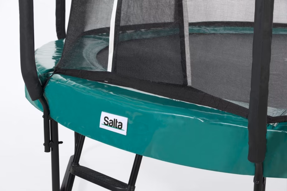 Batuut Salta First Class Ø 251 cm, turvavõrgu ja PVC-kaitsepolstriga, must/roheline - 2