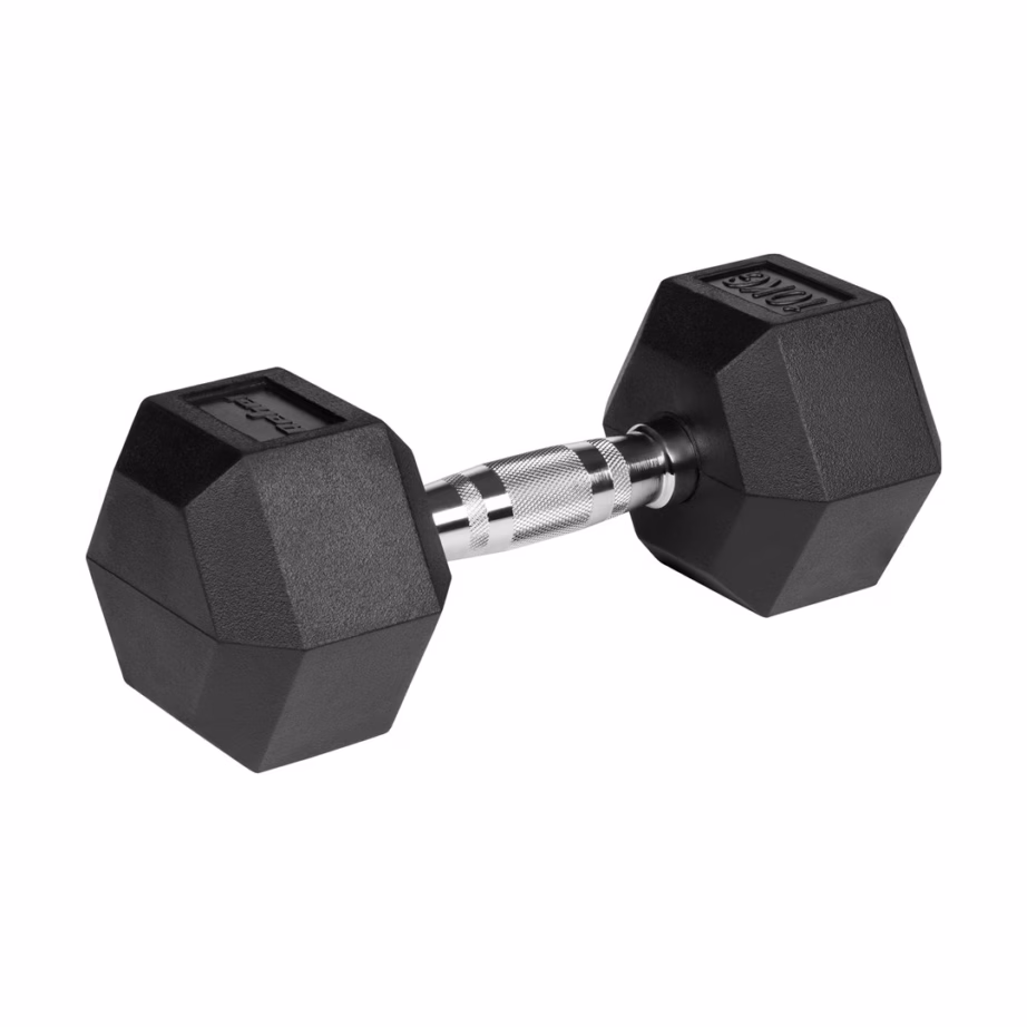 Kuusnurkne hantlikomplekt Rebel REBEL ACTIVE, 2 × 10 kg, kummiga kaetud malm - 3