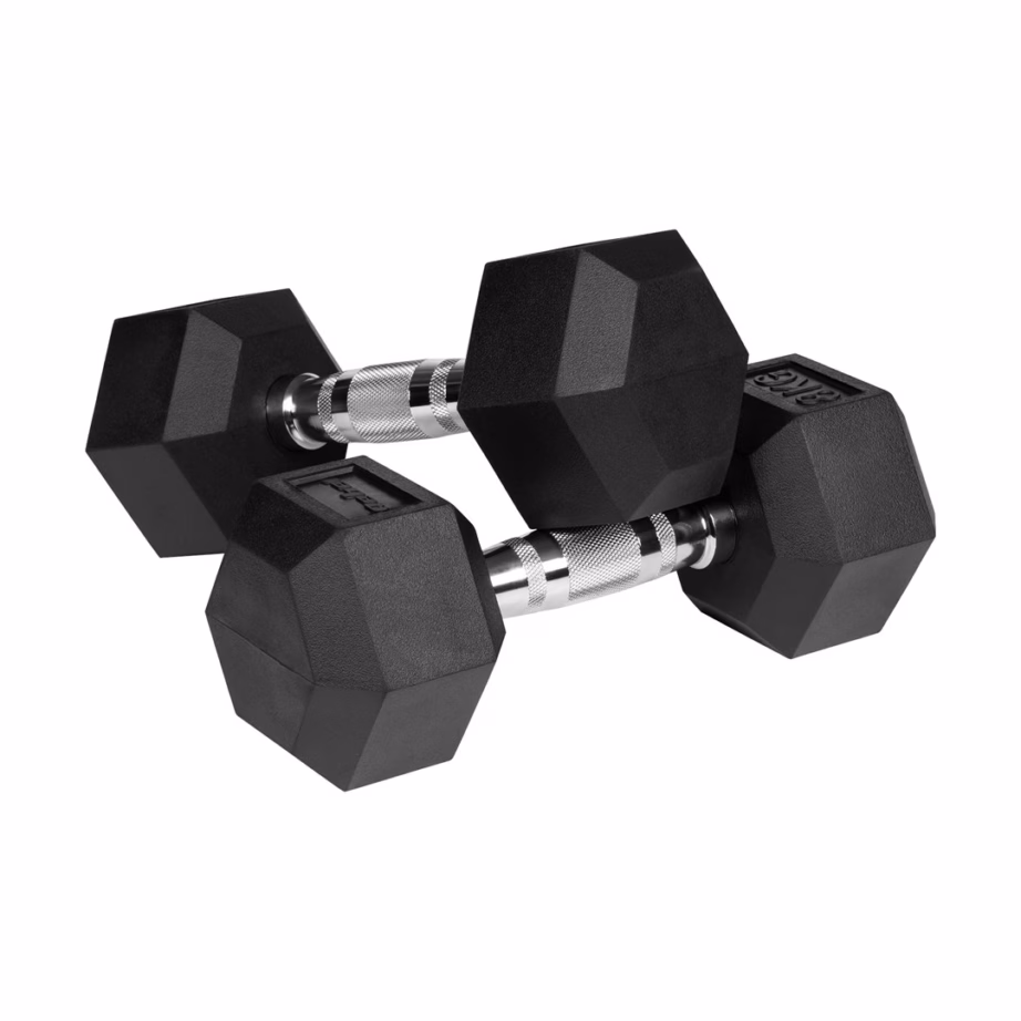 Hantlikomplekt Rebel ACTIVE RBA-2325-08, HEX, 2 × 8 kg, kummikattega malm - 3