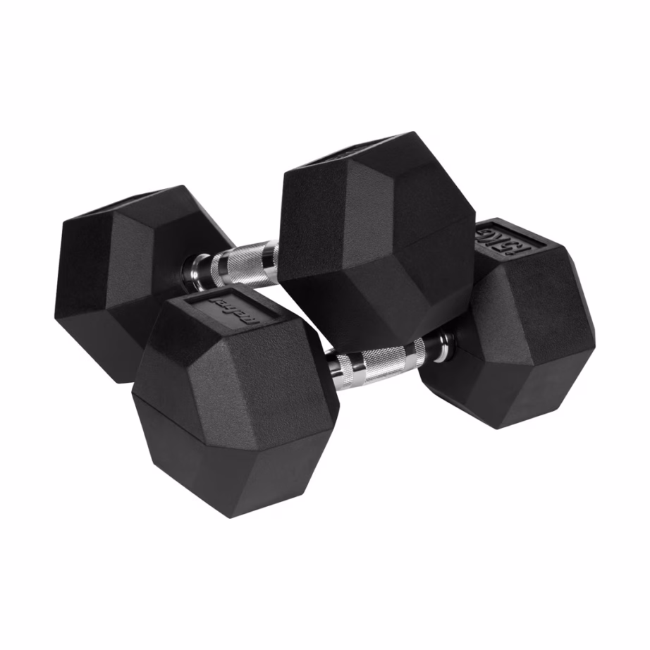 Hantlite komplekt Rebel Active HEX, 2 × 15 kg, kummikatetega valurauast - 2