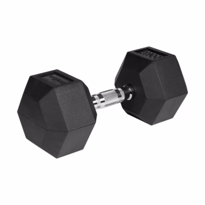 Kuusnurkne kummikattekihiga malmhantel Rebel ACTIVE RBA-2325-20, 20 kg