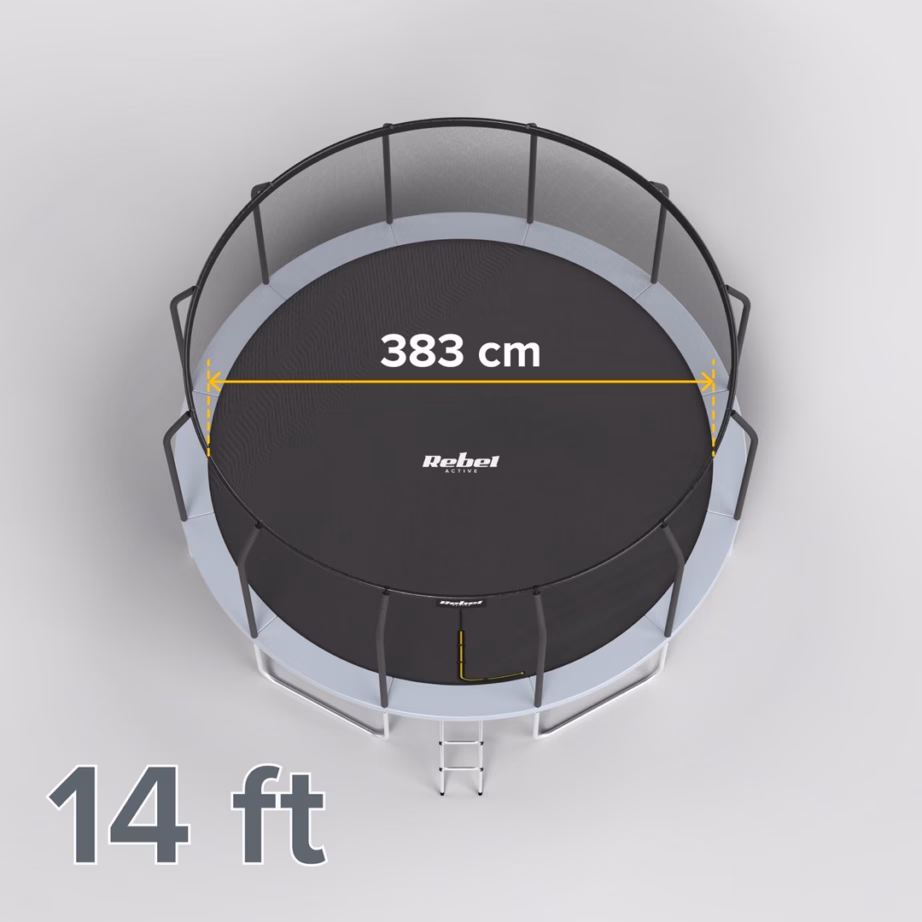 Trampoliin Rebel Active PRO 14ft (427 cm) sisemise turvavõrgu ja redeliga - 3