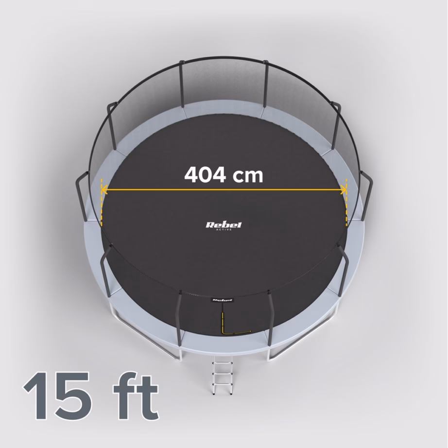 Aiatrampoliin Rebel Active PRO 15 ft (457 cm), turvavõrk, max 150 kg - 3