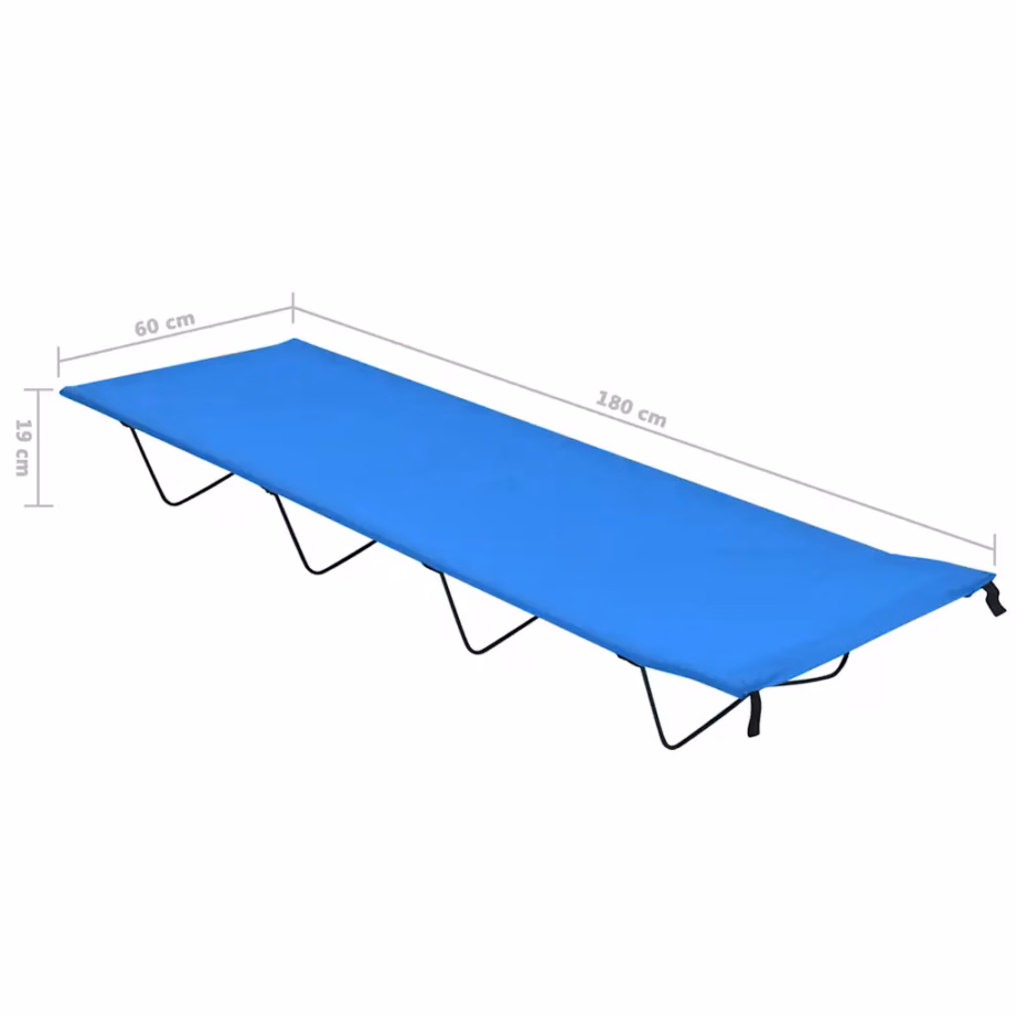 Sinine matkavoodi 180 x 60 x 19 cm, 600D oxford-kangas ja teras - 6