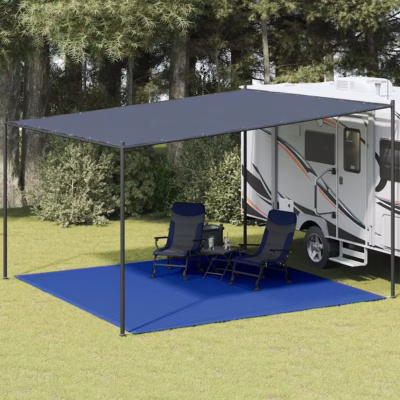 Sinine telgimatt, HDPE, 400 x 400 cm, ilmastikukindel ja aasadega