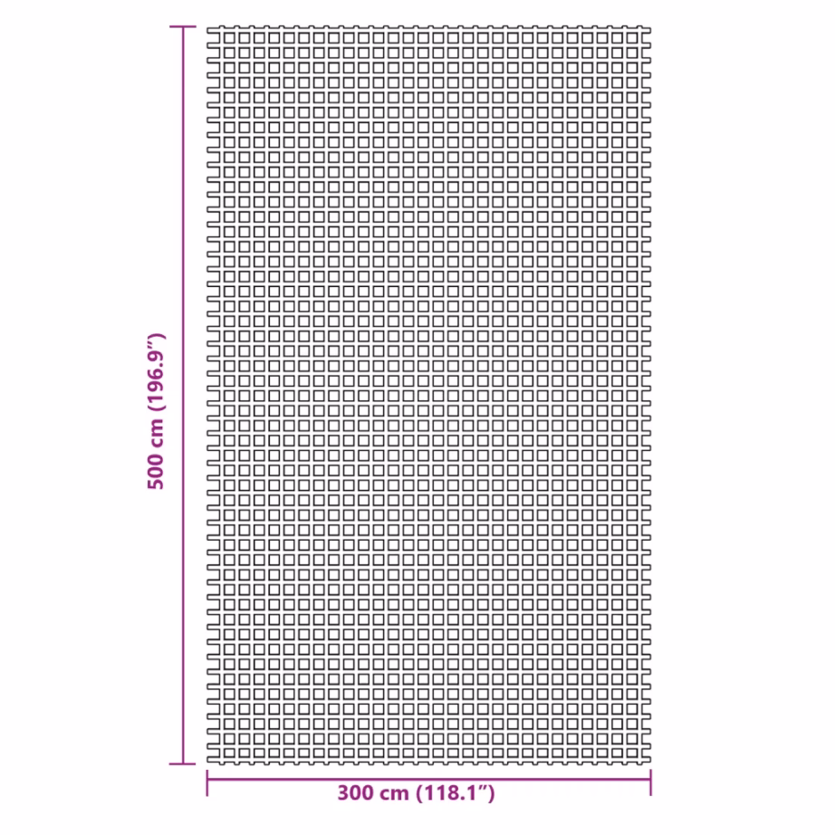 Telgivaip haagissuvila ja telgi alla, sinine PVC-vahtkattega polüestervõrk, 5 x 3 m - 7