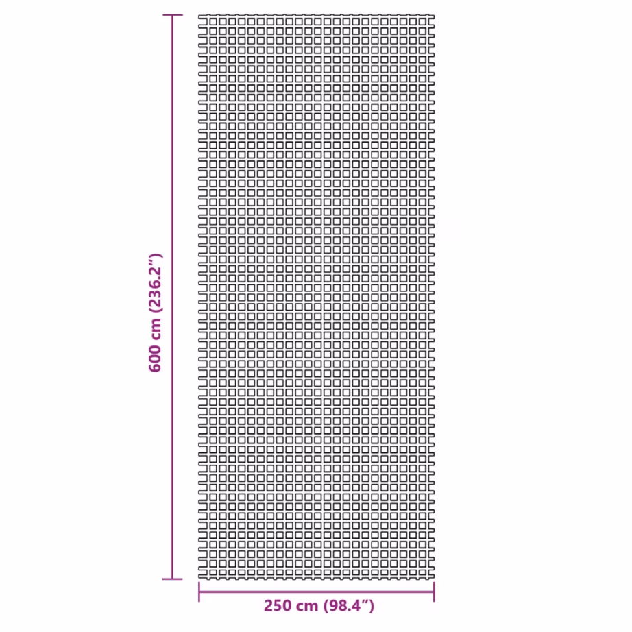 Sinine telgivaip haagissuvila varikatuse alla, PVC-vahtkattega polüestervõrk, 6 x 2,5 m - 7
