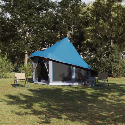 Sinine tipi peretelk varikatusega, taft, 6-le, 404 x 370 x 270 cm