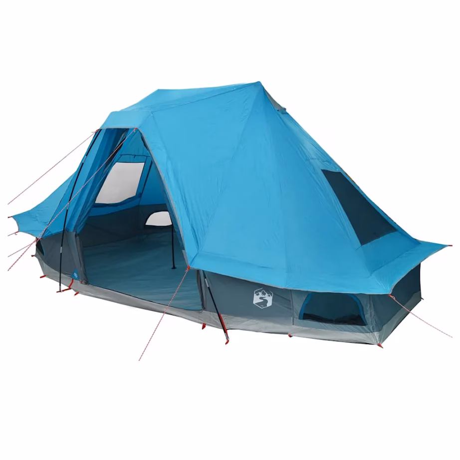 Sinine tipi telk 6-le, taftist, 466 x 310 x 240 cm, kandekotiga - 2