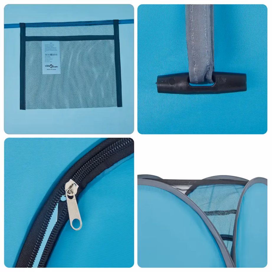 Veekindel pop-up privaatsustelk tualetiks ja riietumiseks, sinine, 120 x 120 x 185 cm - 13