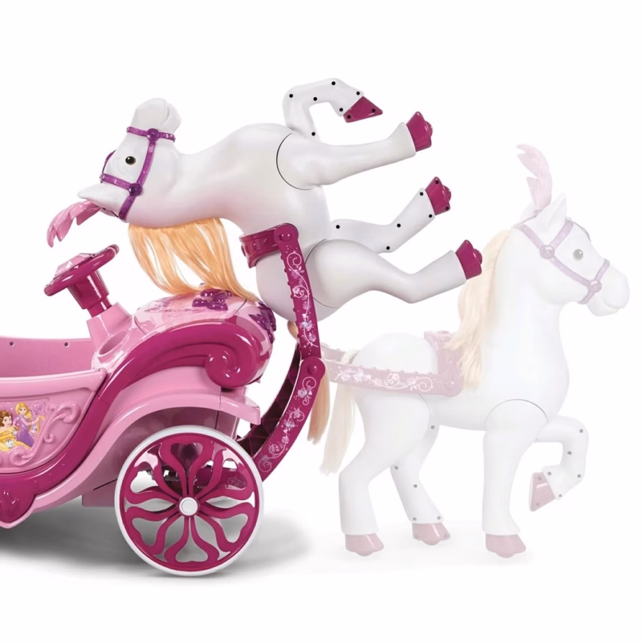 Elektriline sõidukäru HUFFY Disney Princess hobusega, 6 V, roosa - 3