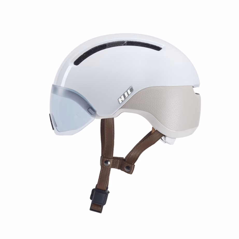 Jalgrattakiiver HJC Calido Plus, L (58–63 cm), visiiriga, magnetpandlaga, Pearl Valge Hall - 11