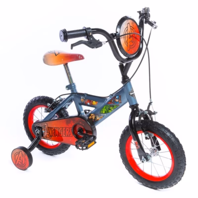 Lastejalgratas HUFFY 22381W Avengers, 12", tugiratastega, hall-oranž
