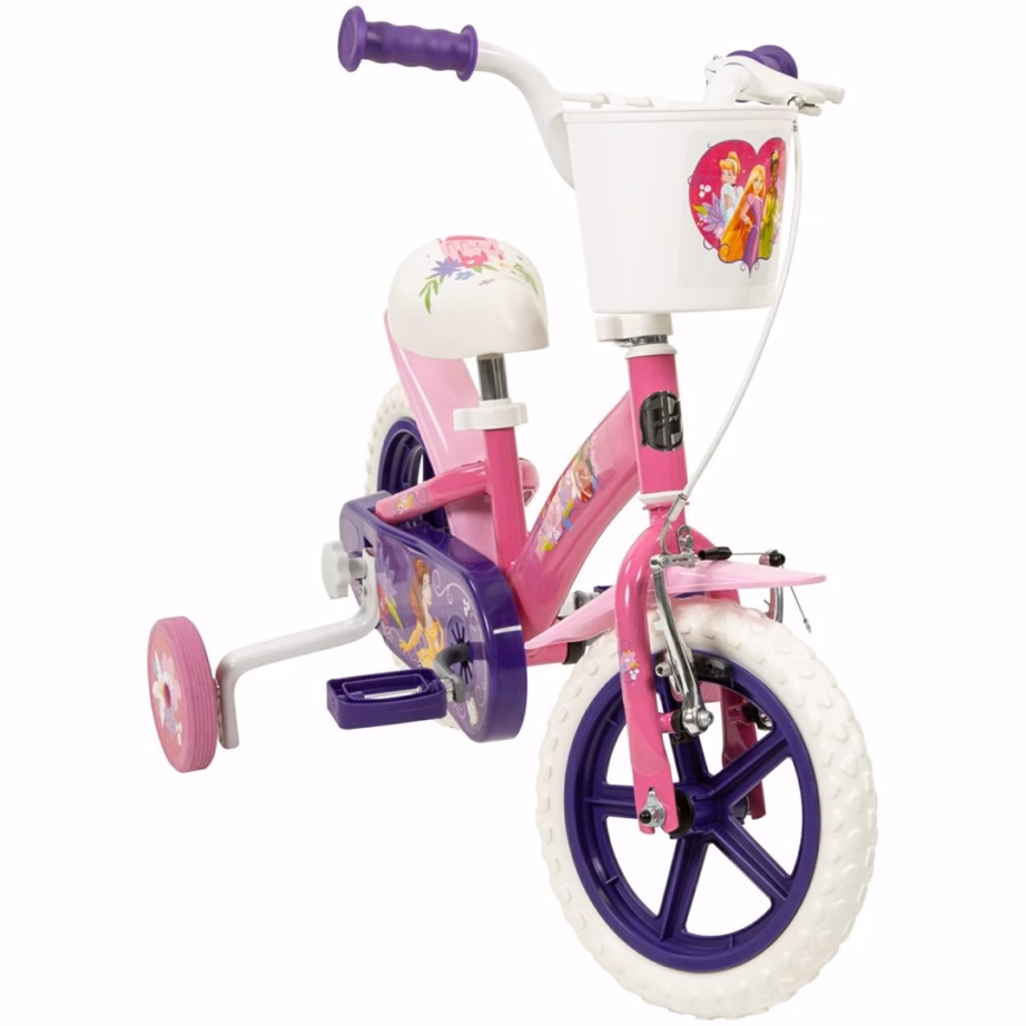 Lastejalgratas HUFFY Disney PRINCESS 12″, küljeabirattad ja korviga (22414W) - 2