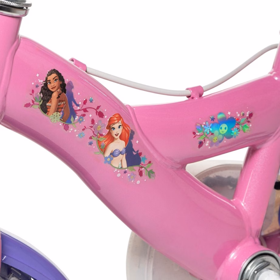 Lastejalgratas HUFFY Disney PRINCESS 12″ 22494W, 4 ratast, valge/lilla - 2