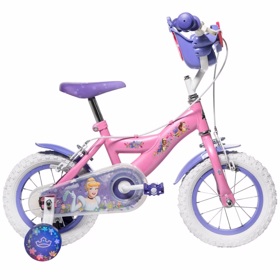 Lastejalgratas HUFFY Disney PRINCESS 12″ 22494W, 4 ratast, valge/lilla - 4