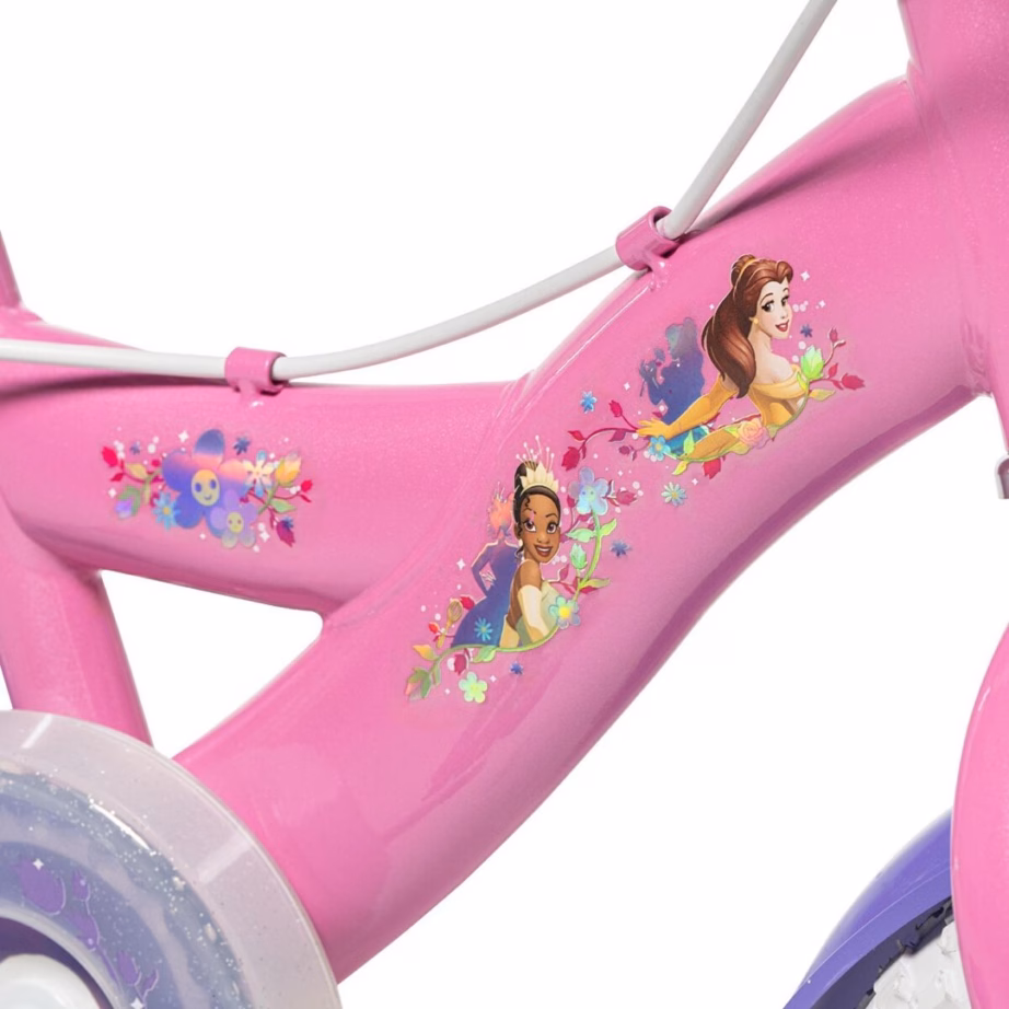 Lastejalgratas HUFFY Disney PRINCESS 12″ 22494W, 4 ratast, valge/lilla - 5