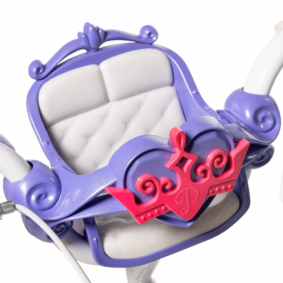 Lastejalgratas HUFFY Disney PRINCESS 12″ 22494W, 4 ratast, valge/lilla - 8