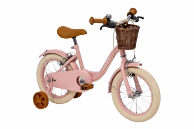 Laste jalgratas HUFFY Vintage 14", roosa, abirataste ja korviga