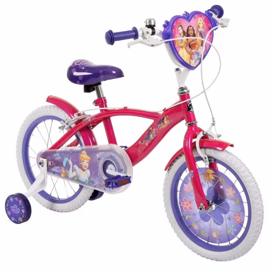 Lastejalgratas HUFFY Disney PRINCESS 16″, abirataste ja käsipiduriga - 6