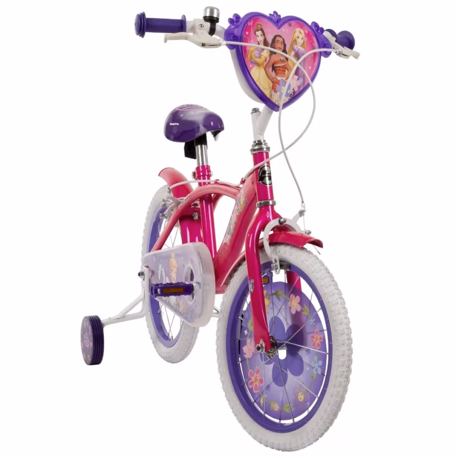 Lastejalgratas HUFFY Disney PRINCESS 16″, abirataste ja käsipiduriga - 10