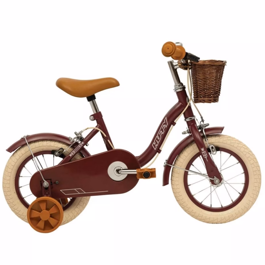 Lastejalgratas HUFFY Vintage, 12″, bordoopunane, abirataste ja porilaudadega - 3