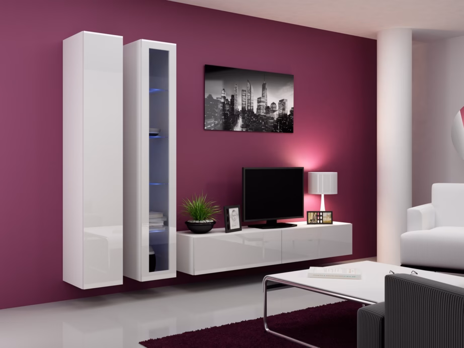TV-alus Cama MEBLE VIGO 180, 180 cm, valge/valge läige, PUSH-CLICK - 13