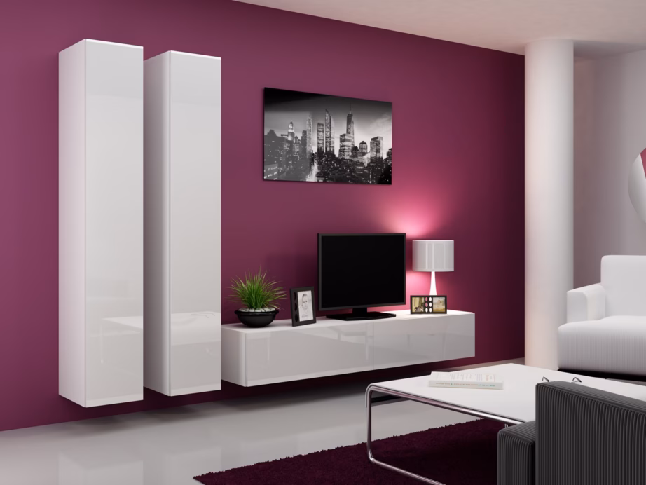 TV-alus Cama MEBLE VIGO 180, 180 cm, valge/valge läige, PUSH-CLICK - 14