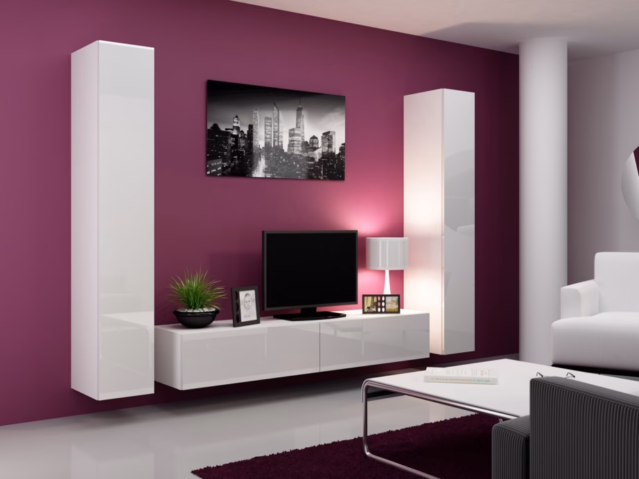 TV-alus Cama MEBLE VIGO 180, 180 cm, valge/valge läige, PUSH-CLICK - 15