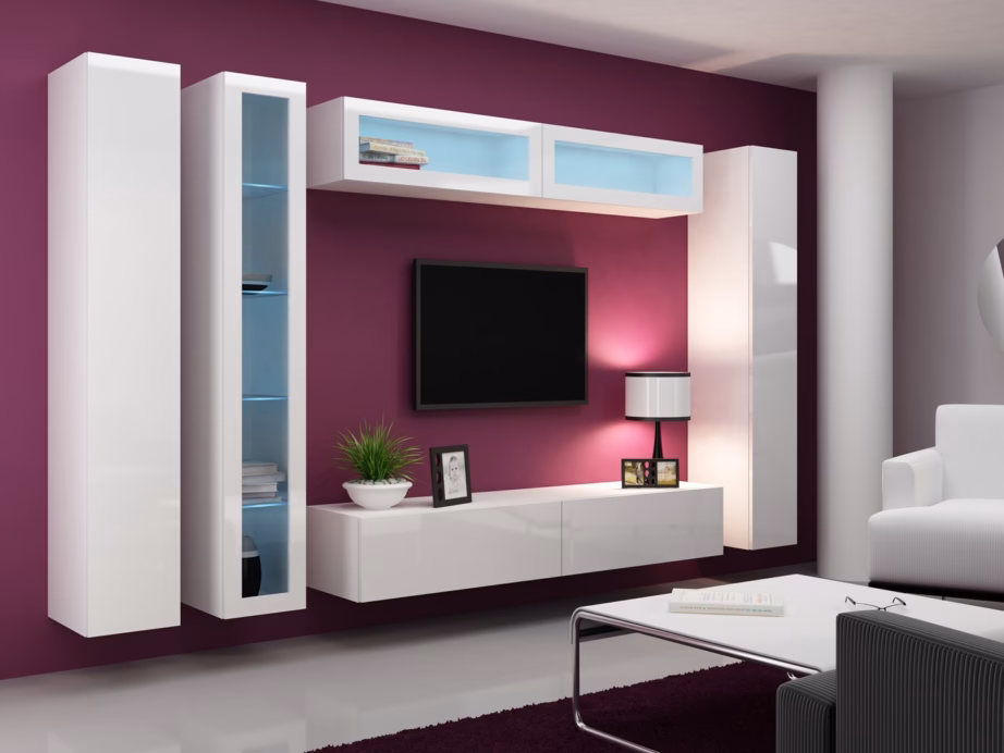 TV-alus Cama MEBLE VIGO 180, 180 cm, valge/valge läige, PUSH-CLICK - 16