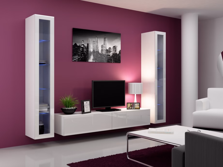 TV-alus Cama MEBLE VIGO 180, 180 cm, valge/valge läige, PUSH-CLICK - 18
