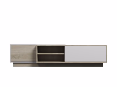 TV-alus Cama MEBLE SIGMA1, 180 cm, sonoma tamm/valge kõrgläige, 2 ust