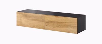TV-alus Cama MEBLE VIGO 140, 140 × 40 × 30 cm, must/Wotan tamm