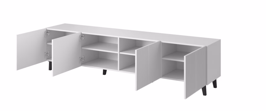 TV-alus Cama MEBLE PAFOS, 200 × 40 × 52 cm, valge matt, 4 uksega - 2
