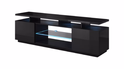TV-alus Cama MEBLE EVA, 180 × 40 × 56 cm, must, 2 ust, MDF