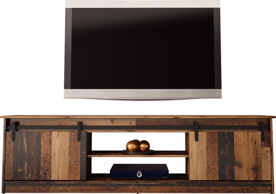 TV-alus Cama MEBLE GRANERO, 200 × 56,7 × 35 cm, lükanduksed, vana puidu toon - 6
