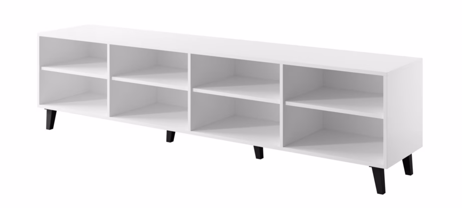 TV-alus Cama MEBLE ETNA, 200 × 42 × 52 cm, valge matt, 4 ukse ja 4 riiuliga - 3