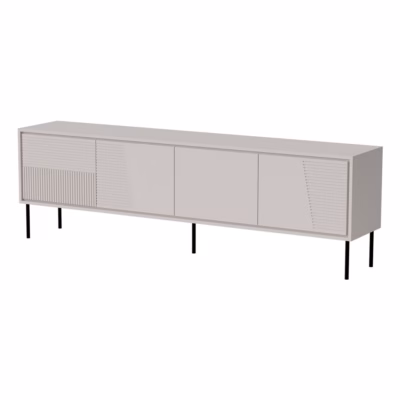 TV-alus Cama MEBLE ABI, 200 × 38 × 62 cm, 4 uksega, kašmiir matt