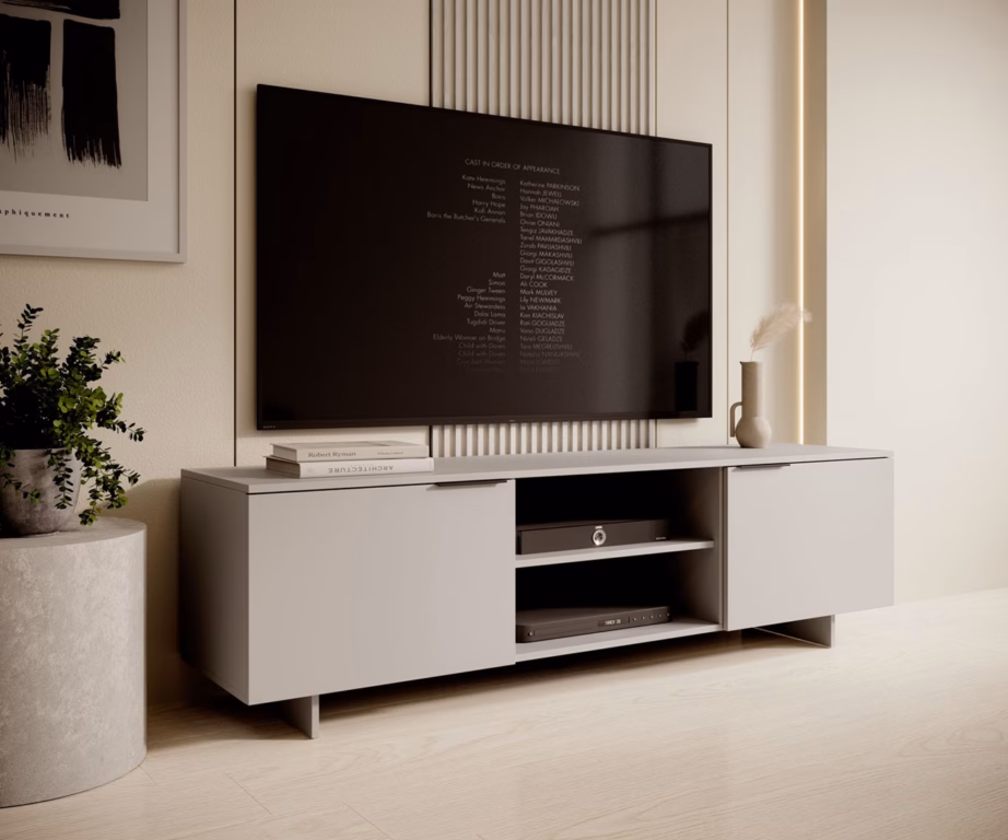 TV-alus Cama MEBLE ALMA, 180 × 41,5 × 55 cm, 2 ust ja 1 riiul, kašmiir - 3