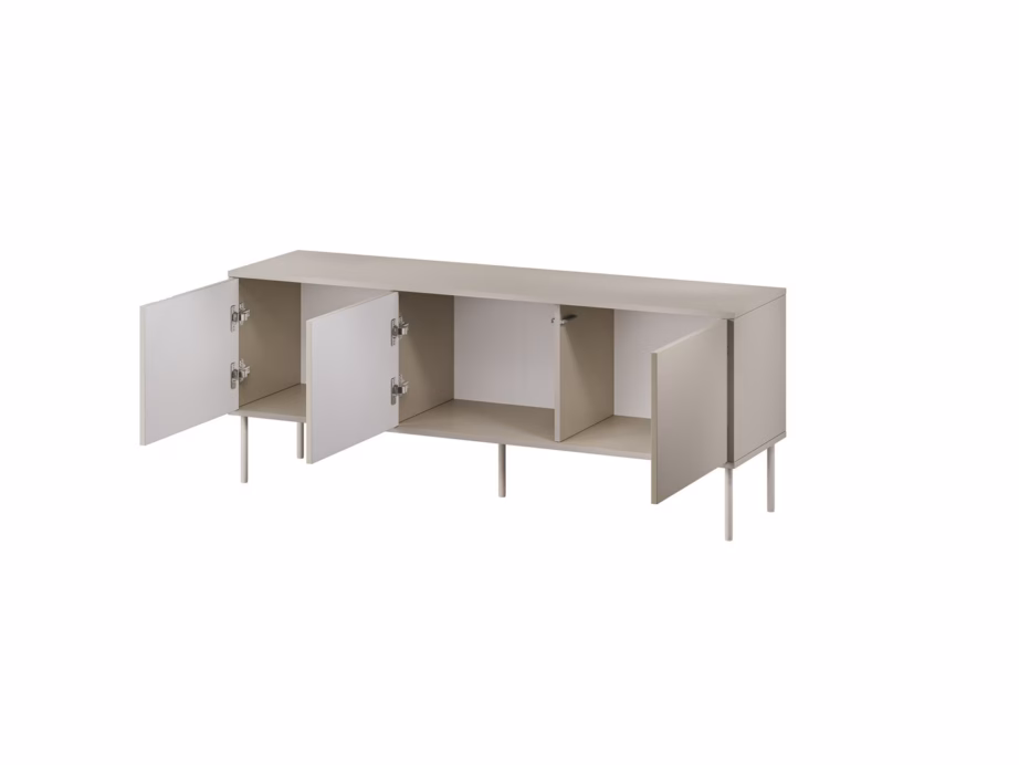 TV-alus Cama MEBLE TRESSE, 150 × 40 × 55 cm, 3 ust, push-to-open, kašmiir matt - 2