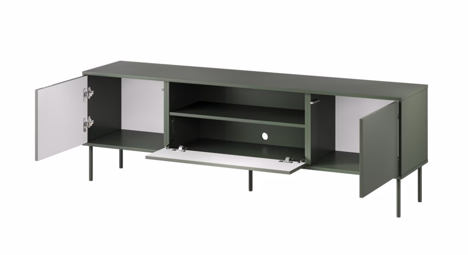TV-alus Cama MEBLE TRESSE, 180 x 40 x 54,5 cm, matt roheline, 3 ust - 2