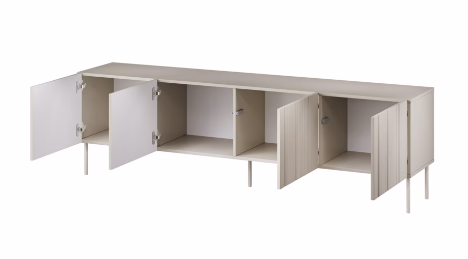 TV-alus Cama MEBLE ISLA, 200 × 40 × 60 cm, kašmiir, matt, 4 uksega - 2