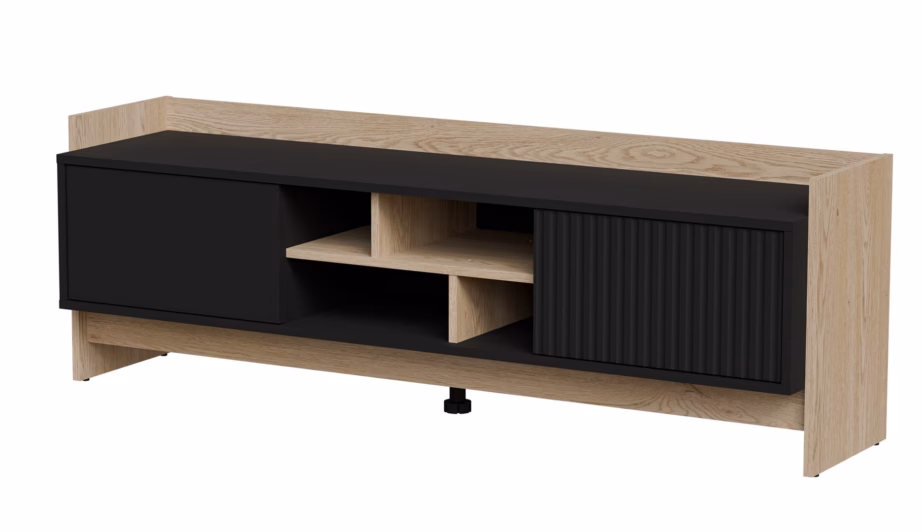 TV-alus Cama MEBLE PORTO 2D, 150 × 38 × 50 cm, tamm/must, push-to-open - 2